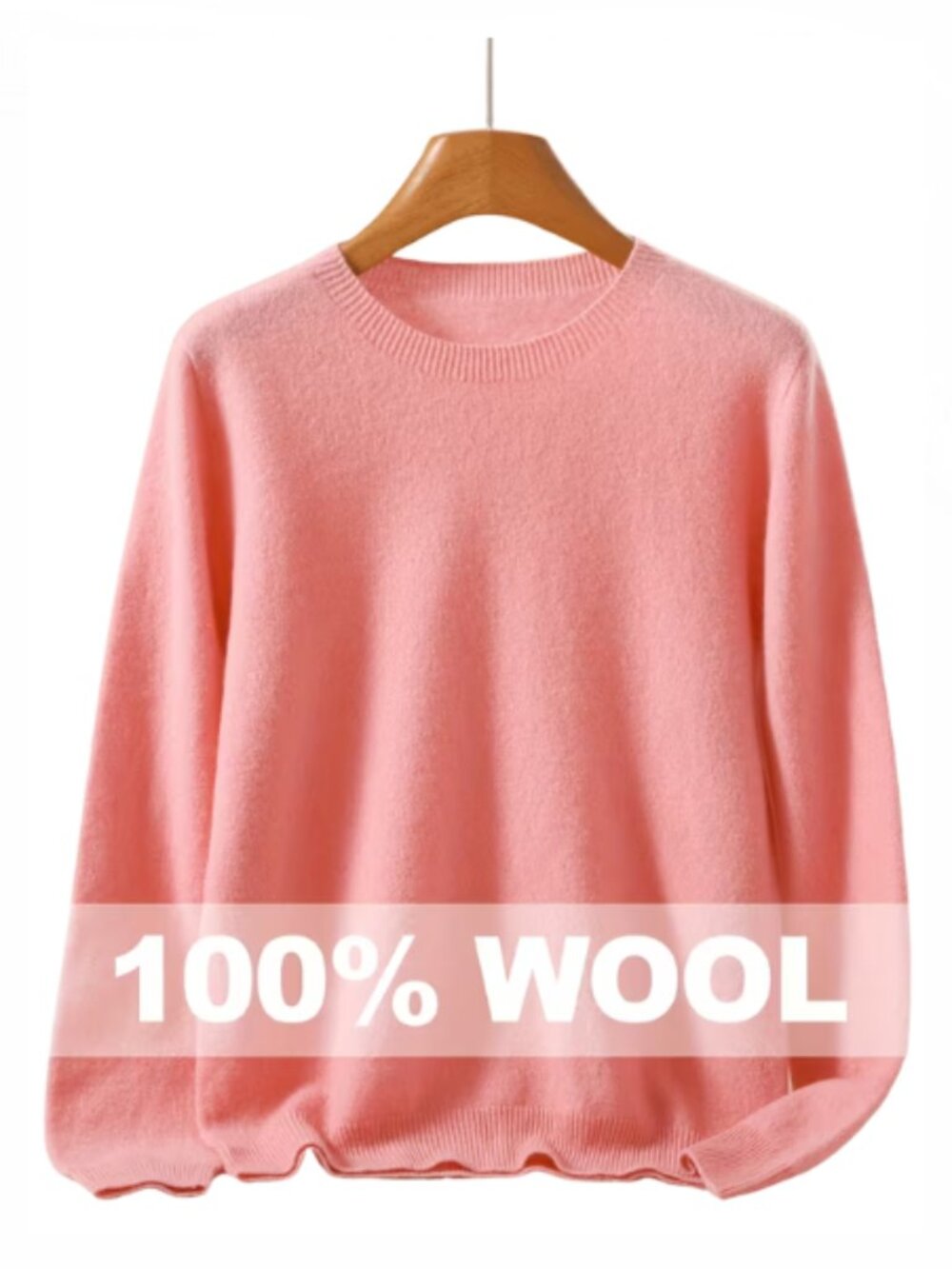 New NwoT  Pink 100% Wool Sweater XL fits large